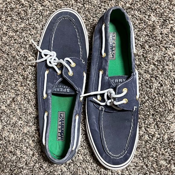 Sperry Shoes - SPERRY Top-Sider Navy Distressed Size 9M Boat Shoes
